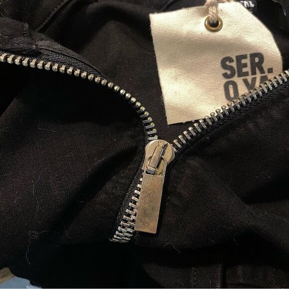 SER.O.YA Dee Dee Black denim Flares Jumpsuit bell bottom stretch zip NWT XL - Picture 11 of 12